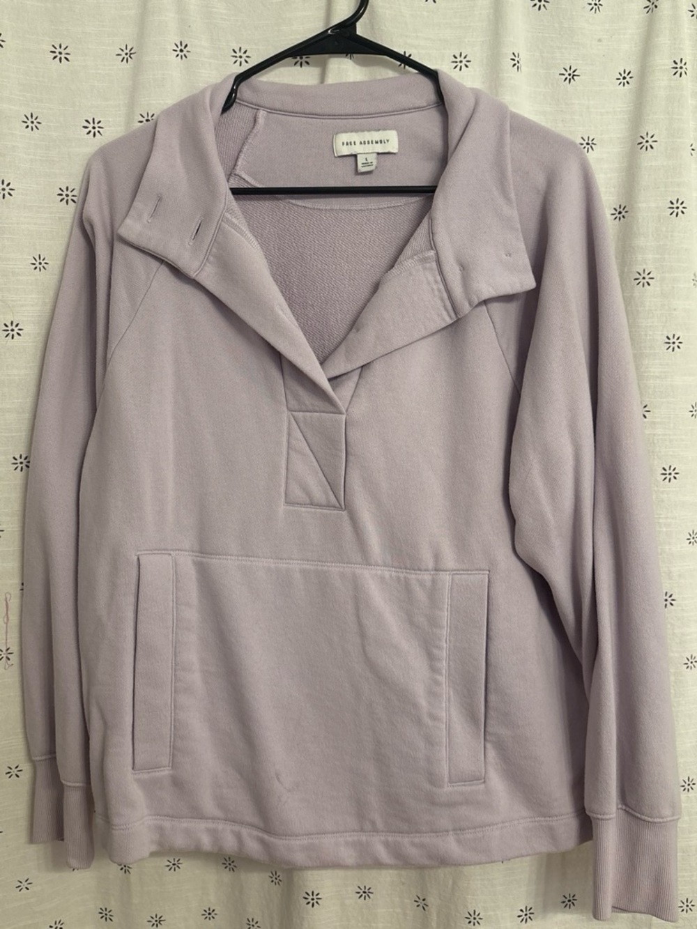 Free Assembly Lavender Pullover Hoodie with Kangaroo Pocket